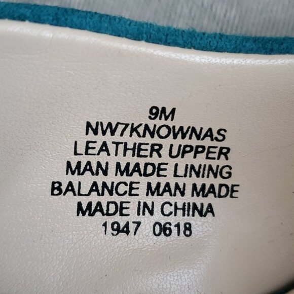 NINE WEST Teal Suede Leather Upper Slingback Heels SIZE: 9M - Picture 13 of 14